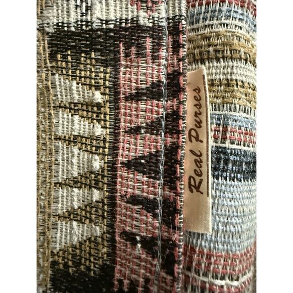 VTG Toby Weston Tapestry Everything Tote Handbag Shoulder Bag Purse Aztec Motif - Picture 6 of 6